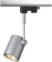 Projecteur SLV BIMA GU10 50W avec adaptateur 3-phases IP20 gris argenté