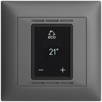 UP-Raumthermostat Edue FMI dunkelgrau mit Display, Fussboden- und Raumregler