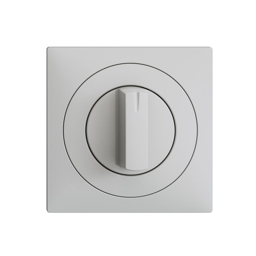 Frontset EDIZIOdue hellgrau 60×60mm für Drehschalter