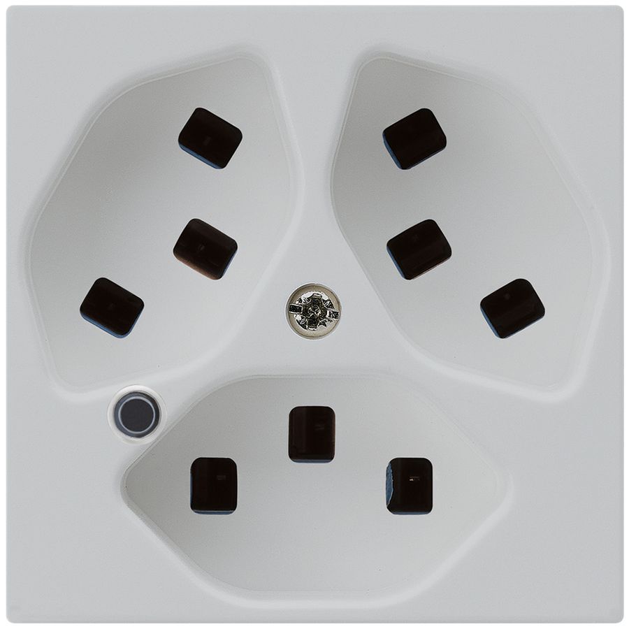 Prise Hager kallysto 3×T23 illuminé A gris clair