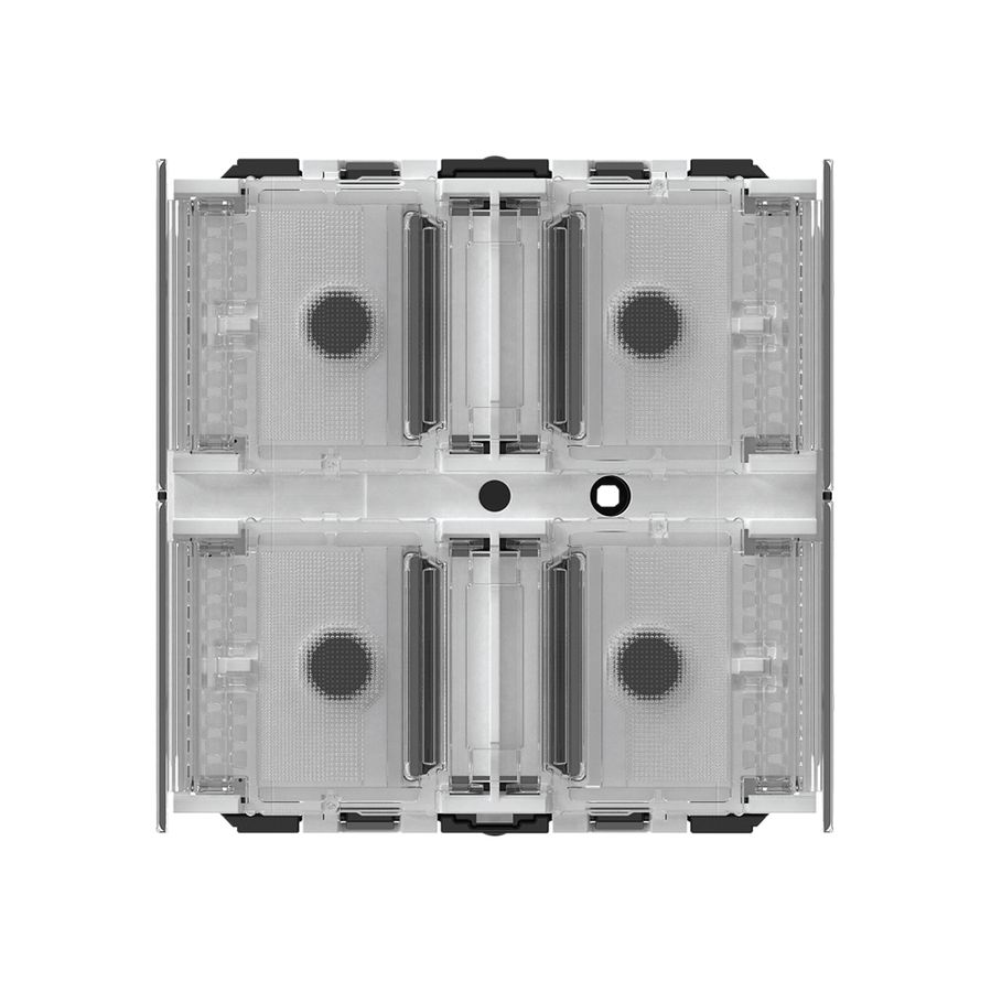 Poussoir KNX Hager 4×touches 4×points actionnables LED gris