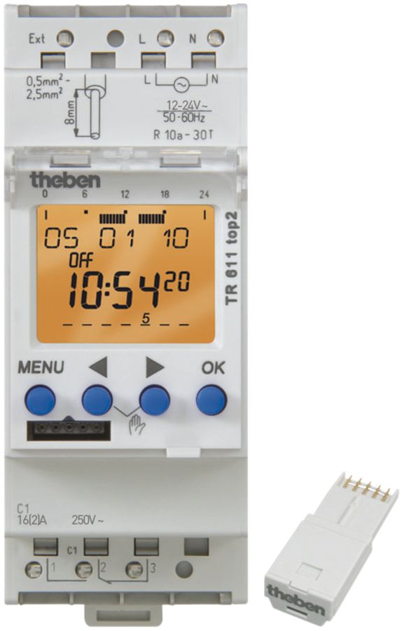 REG-Schaltuhr digital Theben TR 611 top2 24V