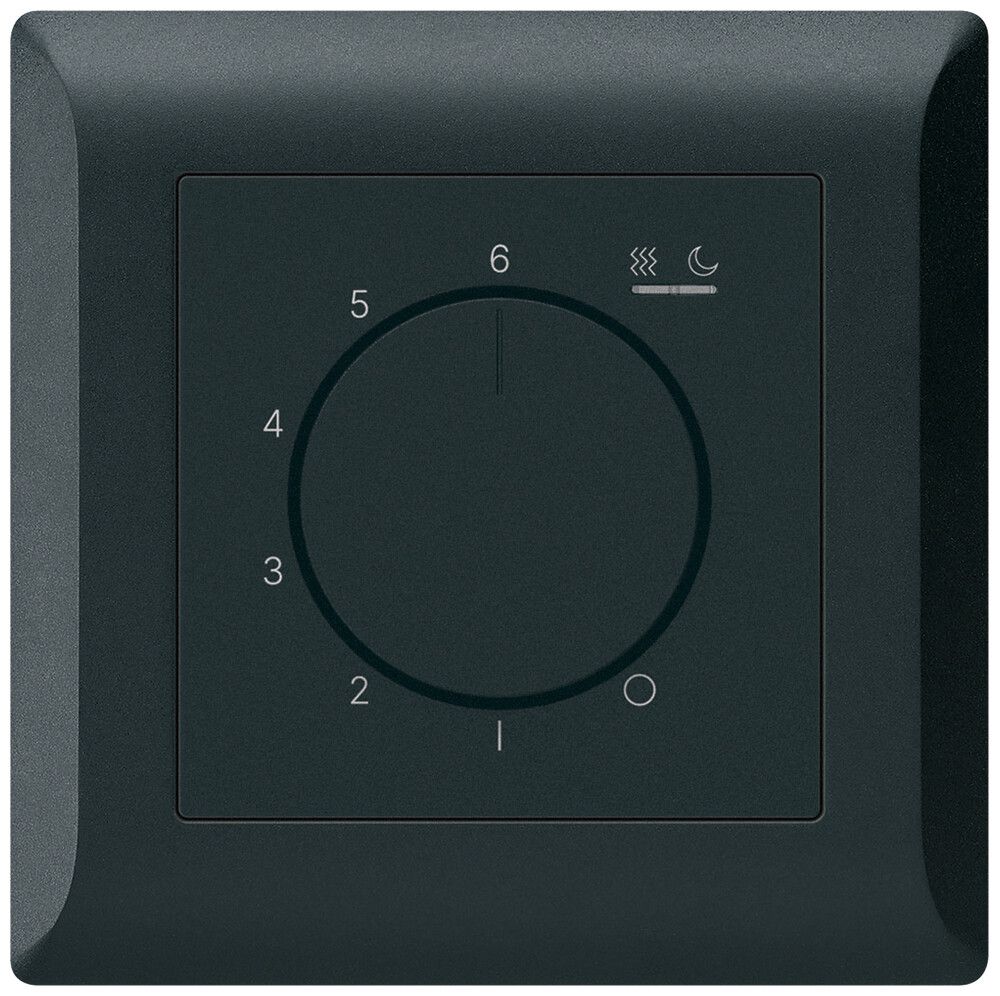 UP-Raumthermostat kallysto.line An/Aus 230VAC 4A 92×92mm schwarz