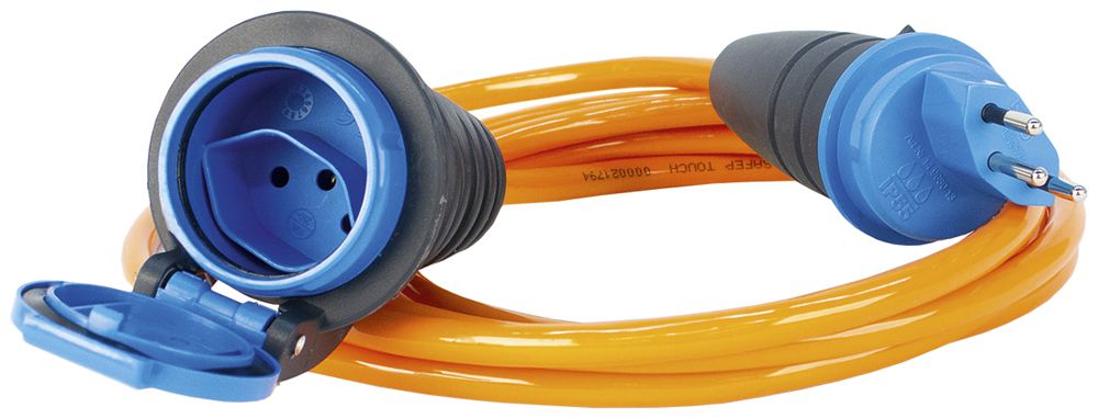 Câble de rallonge Steffen EPR-PUR 3×1.5mm² 3m T13/T13 pour l'industrie orange