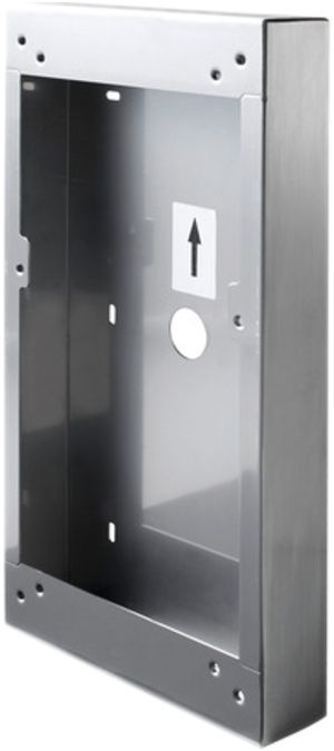 Quadro AP <Inox>p.2×2 pulsanti per porta-etichetta h=40mm alluminio