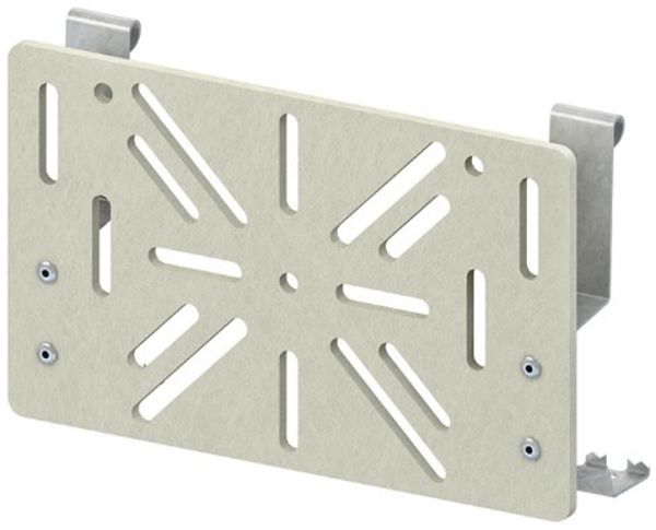 Plaque de montage Niedax 80mm encliquetable, bornes montées, gris