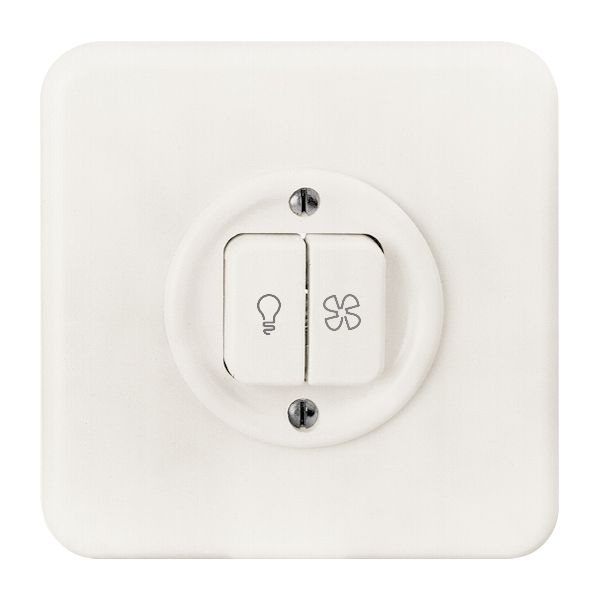 Kit frontal ENC FH blanc 86×86mm bouton double