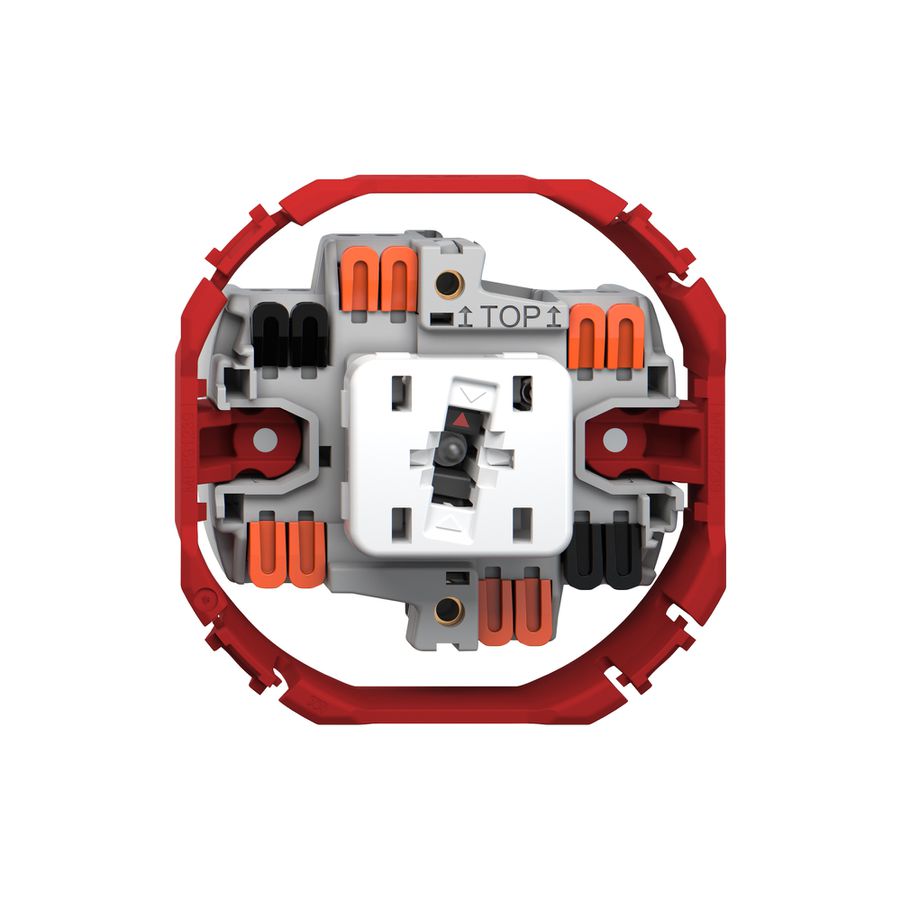 Leuchtdruckschalter Feller SNAPFIX® 3/2L Seitenlinse LS rot