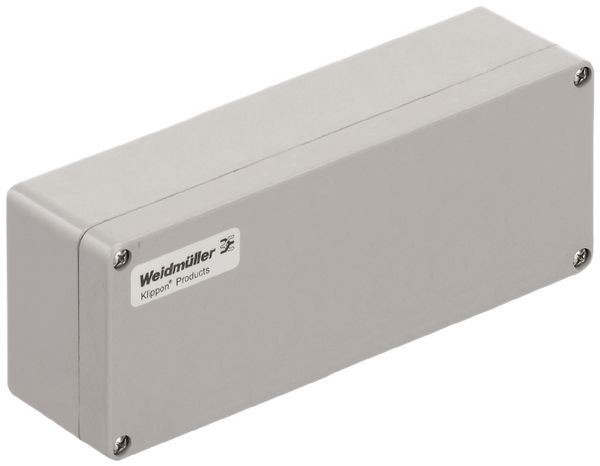 Gehäuse Polyester Weidmüller POK 230×75×56mm glasfaserverstärkt silbergrau