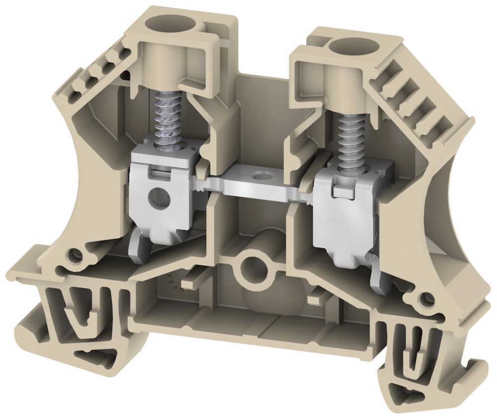 Morsetto di passaggio componibile 1.5…16mm² 57A 1000V TH35/G32 beige