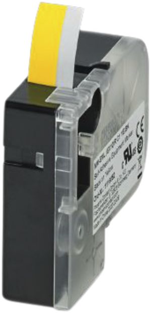 Etikett PX MM-EML (EX10)R C1 YE/BK endlos×8mm gb/sz