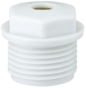 Würgenippel mit Loch 6-kant M20 hellgrau