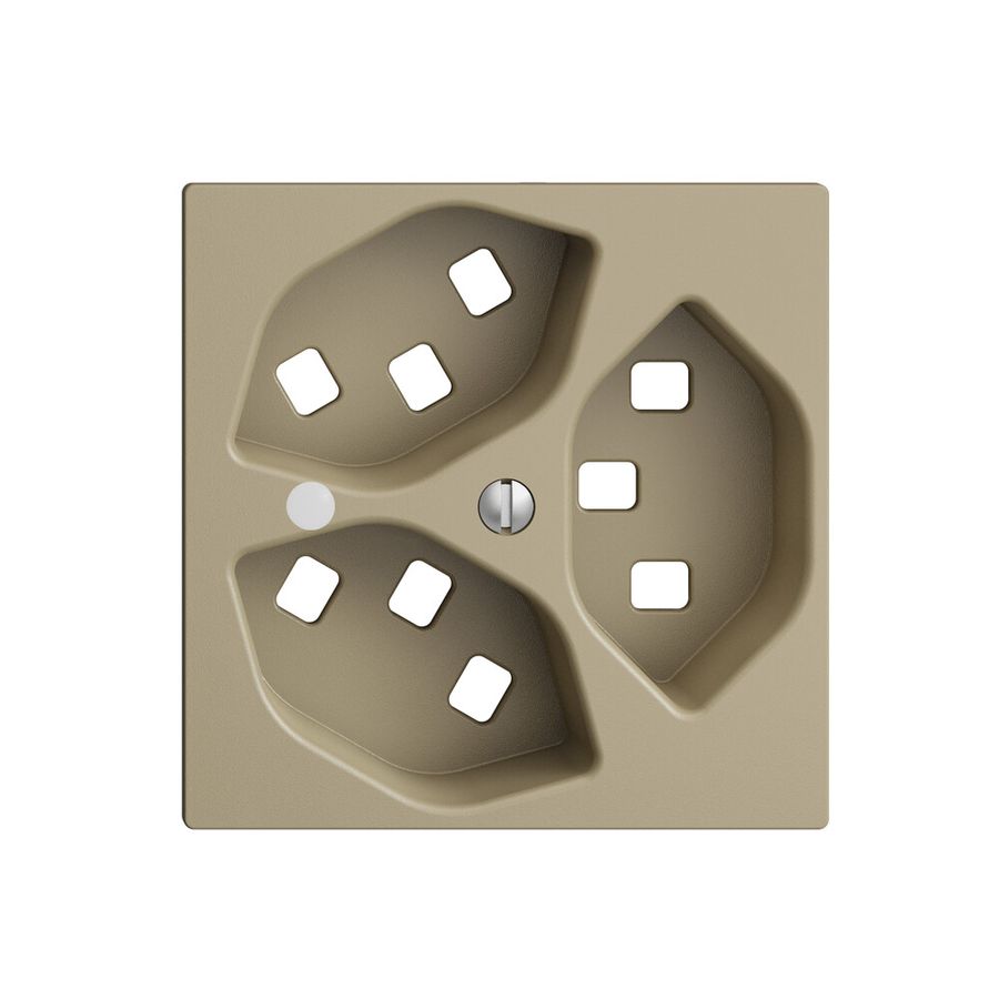 Kit frontal EDIZIOdue sand 60×60mm 3×T23, lentille,