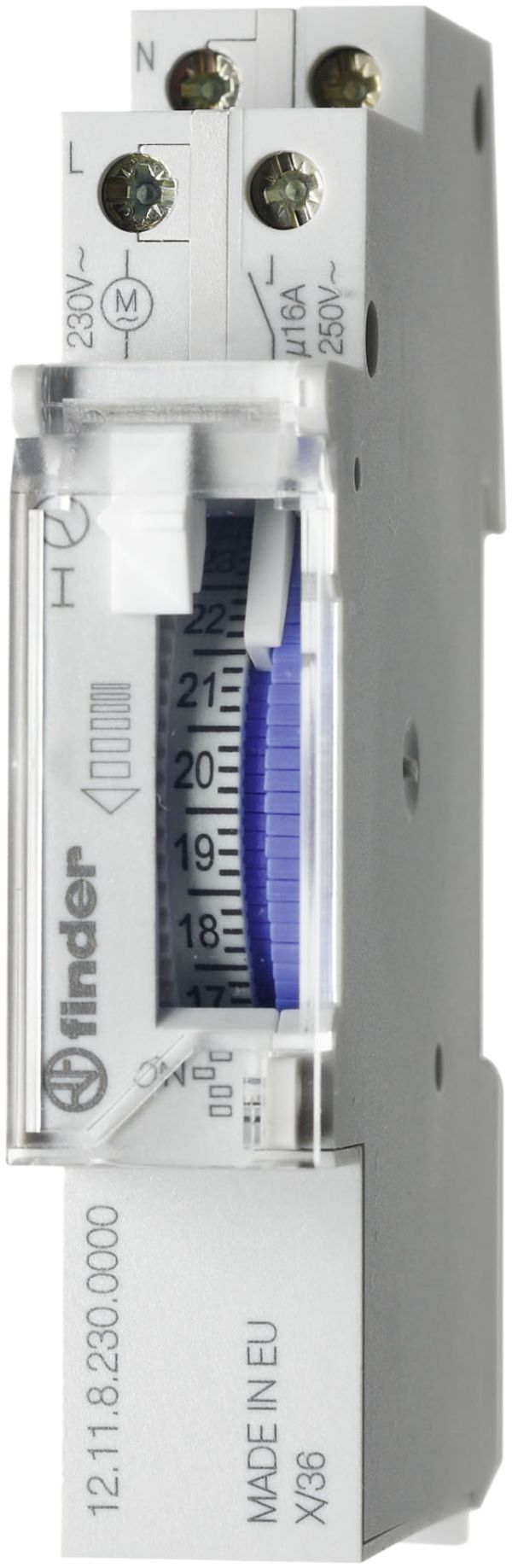REG Schaltuhr Finder 1S 16A, mechanisch, Tagesprogramm 230V