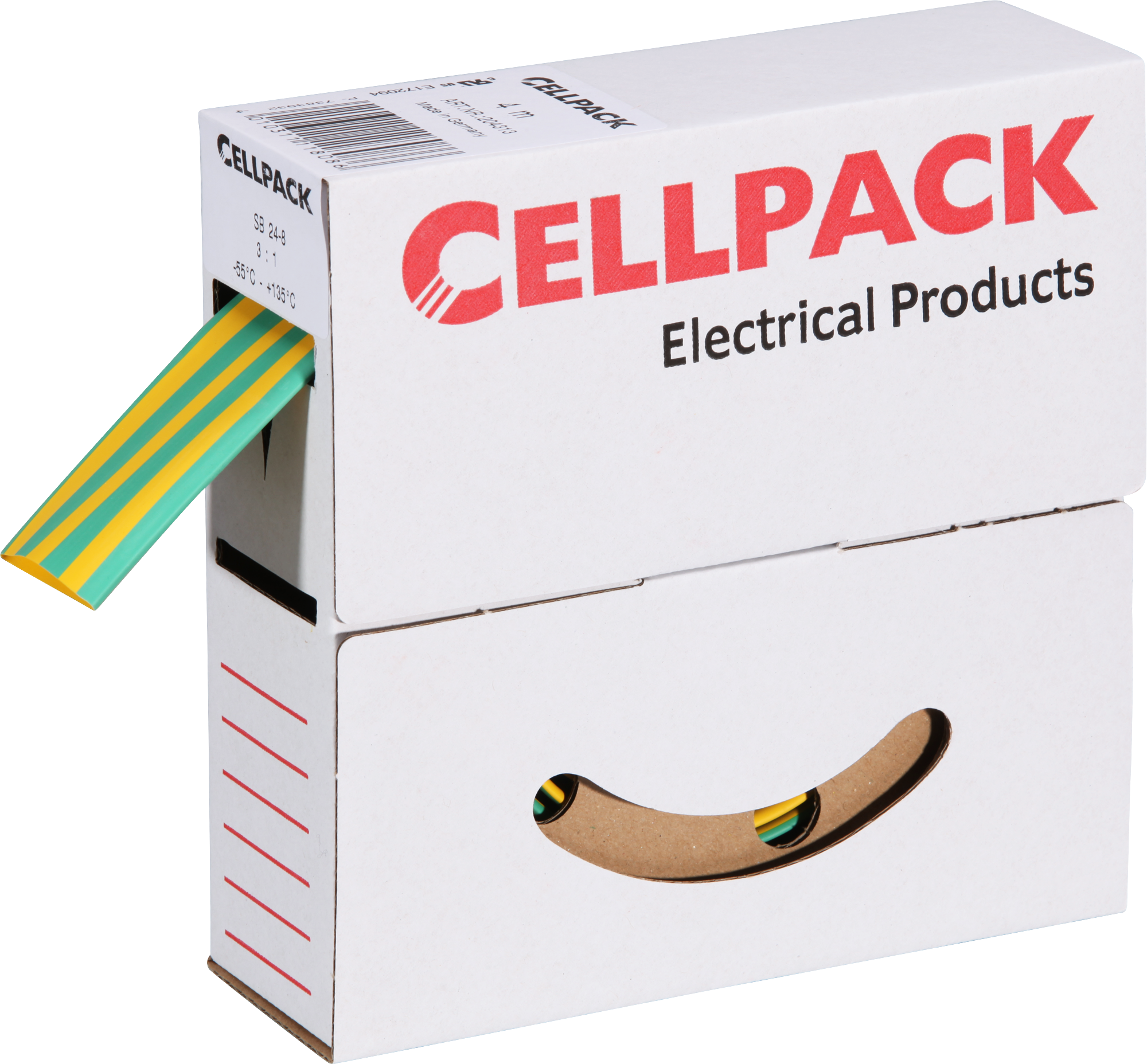 Schrumpfschlauch SB 18mm×7m grün/gelb