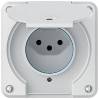UP-Steckdose robusto 1×Typ 13 beleuchtet IP55 weiss