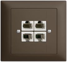 EB-Dose 4×RJ45/u 4P getr. EDIZIOdue coffee ITplus