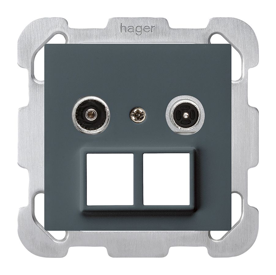 UP-Multimediadose kallysto R/TV Bauart B 10.5dB 2GHz anthrazit