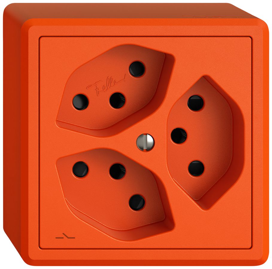 AP-Steckdose EDIZIO.liv SNAPFIX® 3×T13 1×S mit Shutter or