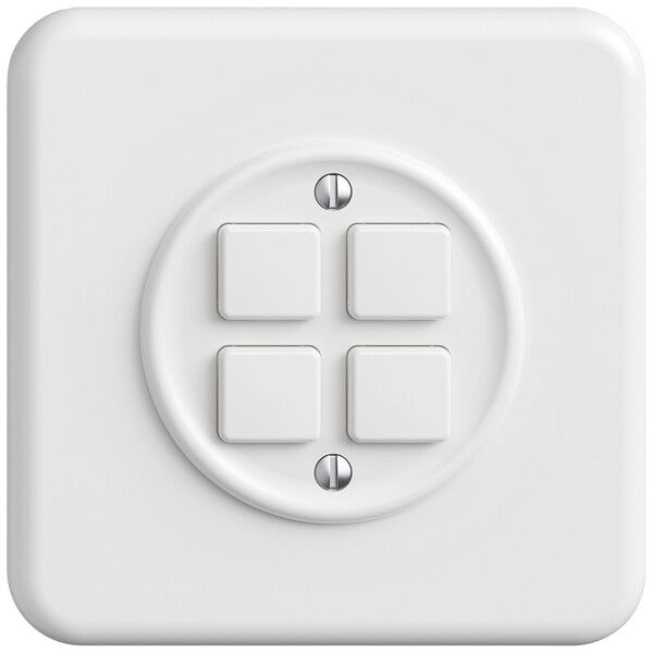 UP-Bedienaufsatz zu Druckschalter STANDARDdue Wiser 90×90×35mm weiss