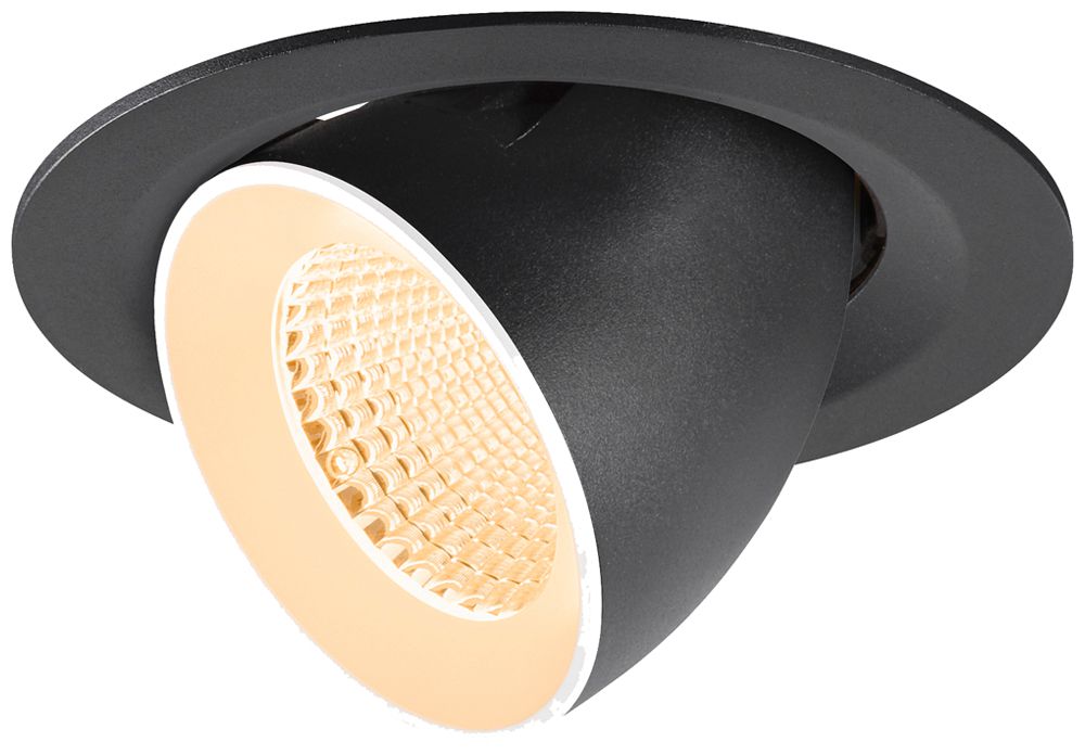 Downlight LED SLV NUMINOS GIMBLE M 12W 1700lm 2700K MB DALI Ø135×95 noir/blanc
