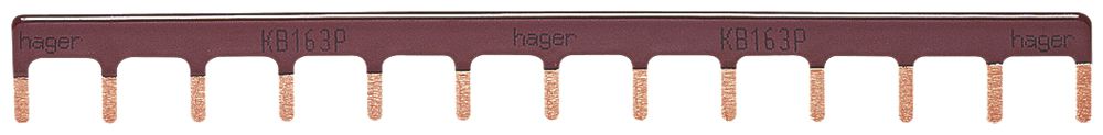 Kammschiene Hager 1L Stift 10mm² 63A 228×13mm