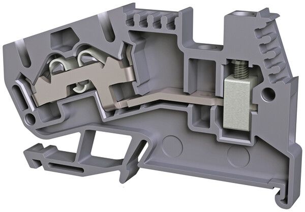 Borne de passage joignable WZ 0.5…4mm² 32A 800V vis ressort 2×1 rail DIN 35mm gr