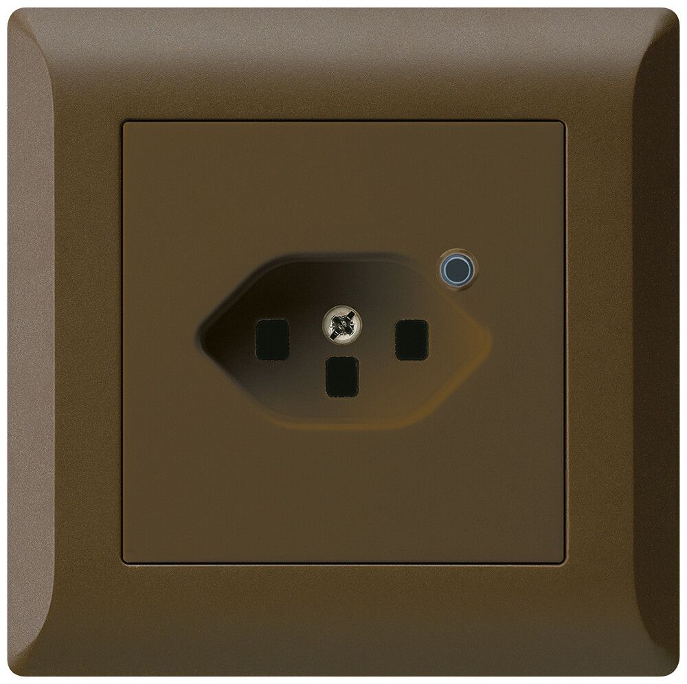 Presa INC Hager kallysto.line 1×T23 illuminato C marrone