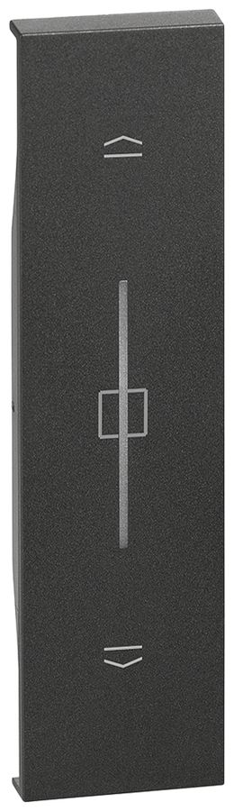 Tastenabdeckung Living Now with Netatmo 1 Modul für Rollladenschalter schwarz