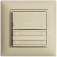 Pulsante INC KNX 3×EDIZIOdue vanille RGB con LED con inserto carta