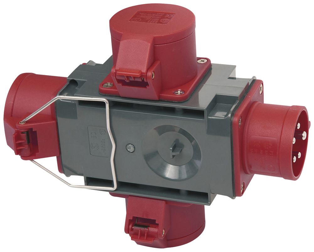 Deviatore incrociato Brennenstuhl 1×spina CEE16/5 3×presa CEE16/5 IP44
