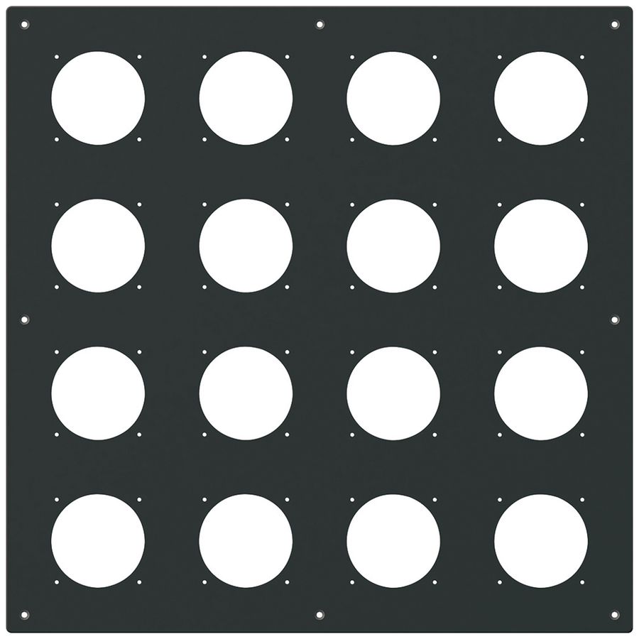 Placca d.montaggio INC robusto 4×4 alluminio, nero