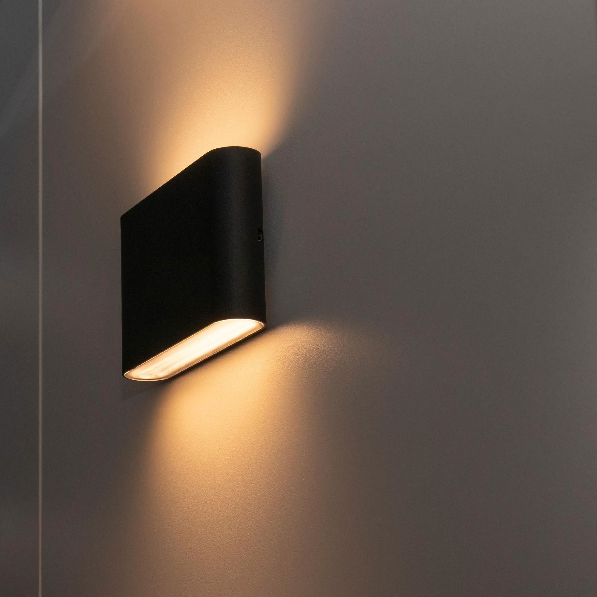 Applique LED DOTLUX FLASK 6W 530lm 3000K IP65 nero