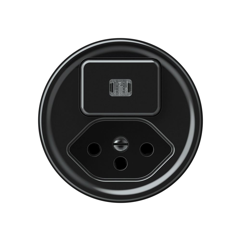 Kombination origin 1×Taste beleuchtet 1CO+T13 1P 0<1 10A 230V 60×60mm schwarz