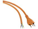 Câble de raccordement Helukabel PUR 10A 230V 3×1mm² type 12/embout 10m orange