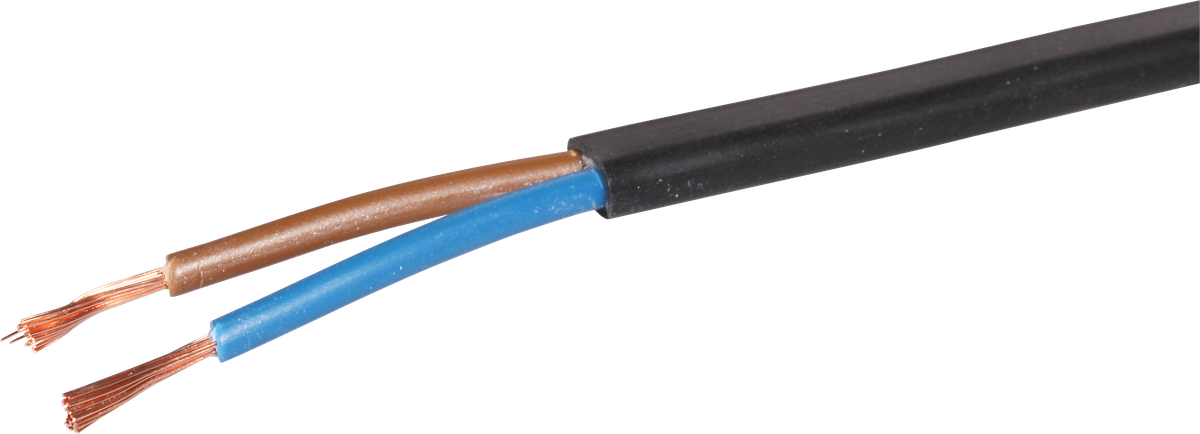 Kabel Tdf 2×1.0mm² LN schwarz Eca