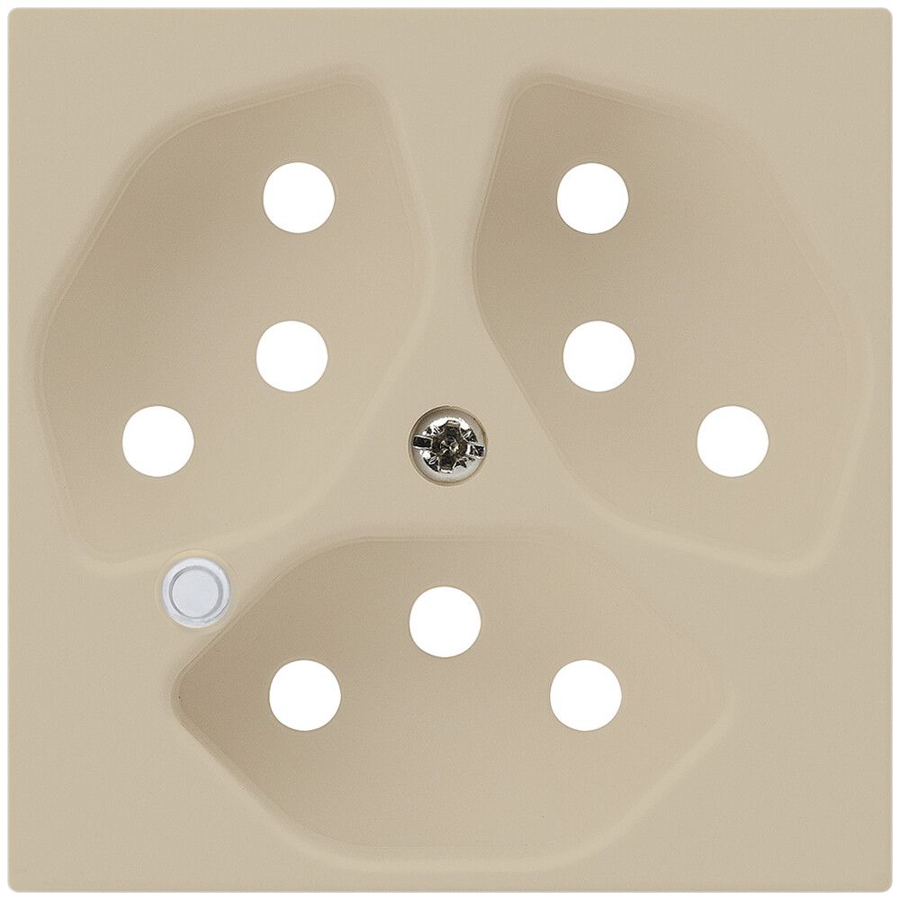 Piastra frontale per presa Hager kallysto 3×T13 illuminato H beige