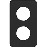 Abdeckplatte I-I 2×43mm schwarz