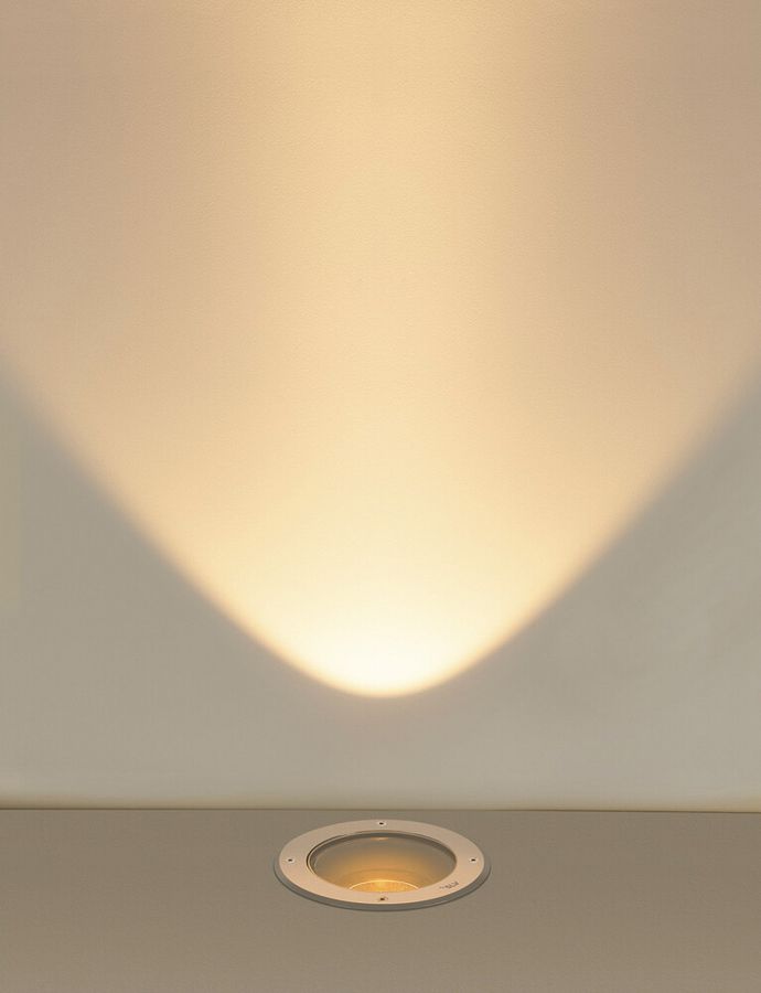 EB-LED-Bodenleuchte SLV DASAR L IP65 19W 1950lm 840 DALI Ø200 Edelstahl