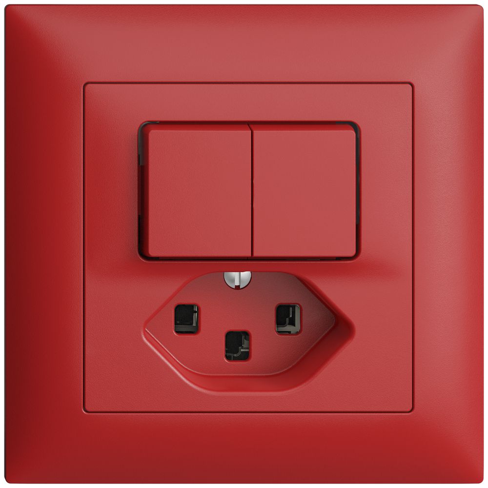 Combinazione INC 2×A-R/1L+T23 berry 16A EDIZIOdue