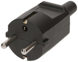 Stecker Schuko MAX HAURI L+N+PE 16A 250V 0.75…1.5mm² schwarz
