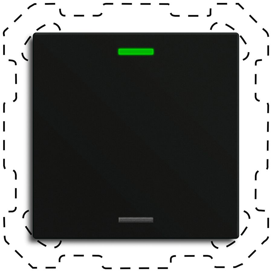 EB-Taster KNX RGBW MDT BE-TAL60T116.01 1T/2B Temp.schwarz matt "neutral"
