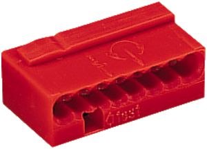 Verbindungsklemme WAGO MICRO für Draht 8×0.6…0.8mm rot