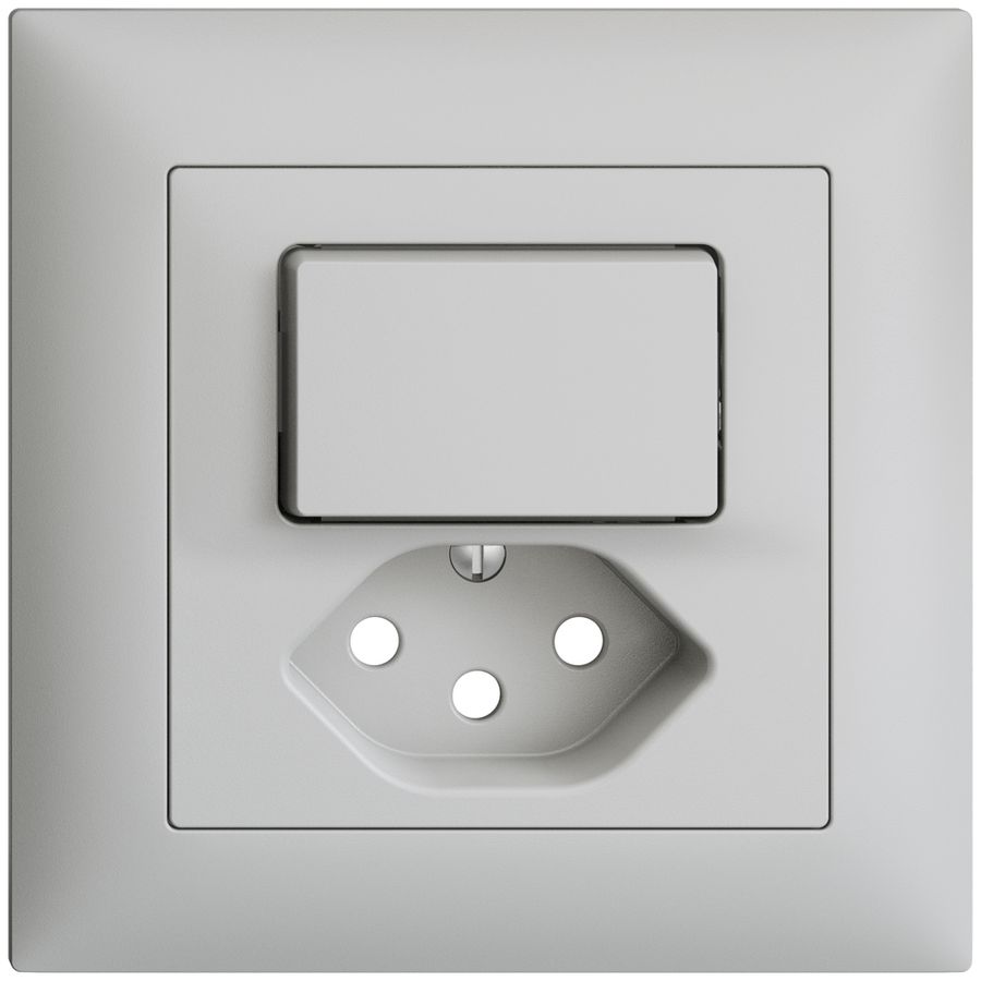 Frontset EDIZIOdue hellgrau 88×88mm T13 mit Shutter