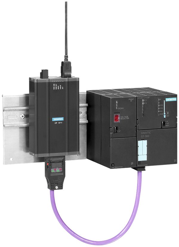 Adattatore per guida DIN Siemens SIMATIC per CP 5711