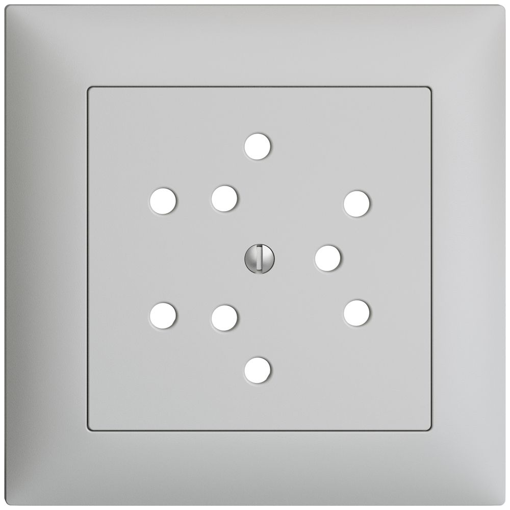 Kit frontal EDIZIOdue gris clair 88×88mm 3×T12