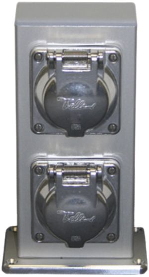 Colonne de raccordement Ferratec MS10 alu non équipé trou 2×Ø65mm 100×50×300mm