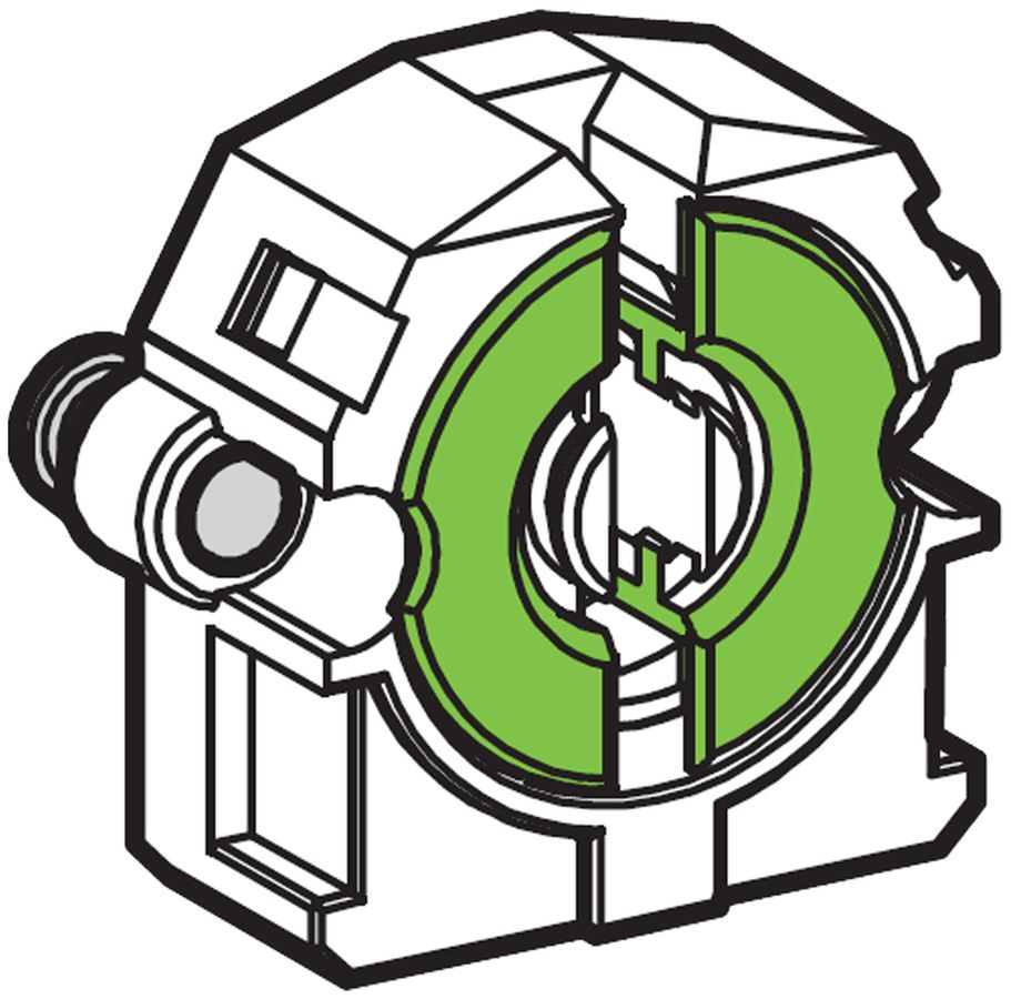 Lampenfassung G13, 347/M, 14…65W, gefedert, mit Steckklemmen