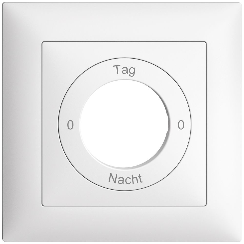 Kit front. 0-Tag-0-Nacht EDIZIOdue blanc 88×88mm pour interr.rot