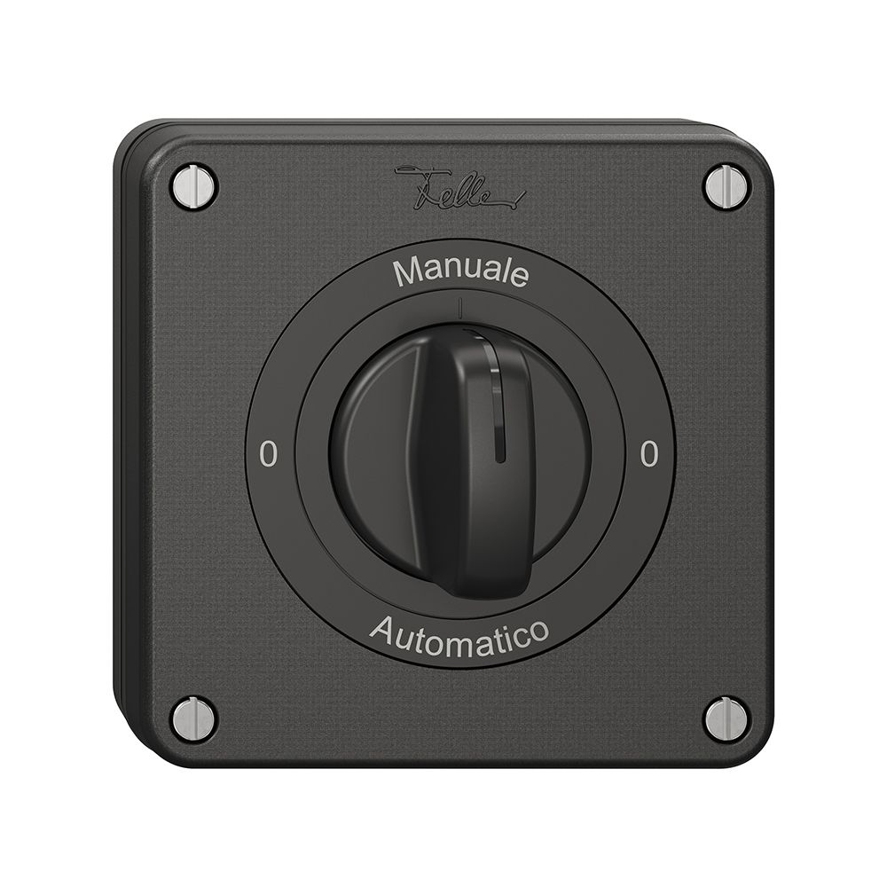 NUP-Drehschalter NEVO, 2/1 L, mit Drehgriff, KS, 0-Manuale-0-Automatico, schwarz